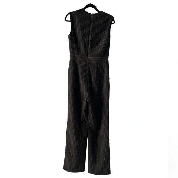 Tahari ASL Pinstripe Black Jumpsuit - Picture 2 of 3